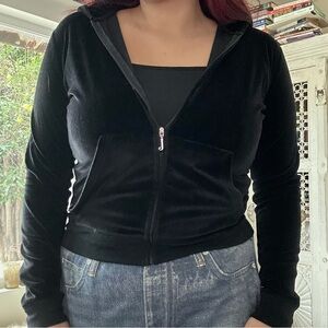 juicy couture velour zip up hoodie